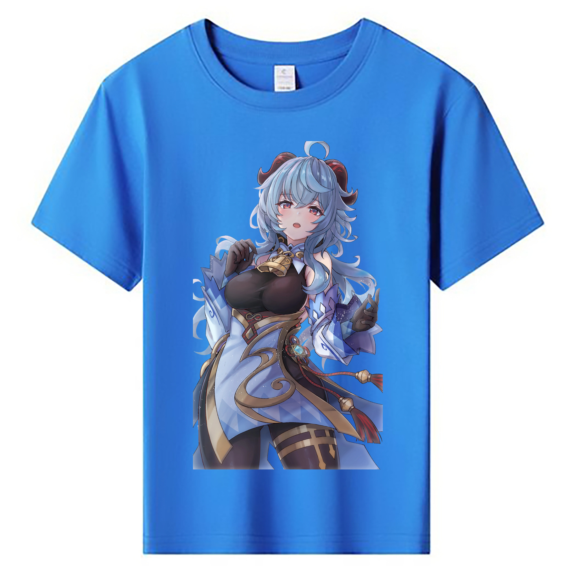 げんし神 甘雨 かんう genshin Ganyu 綿100％キッズTシャツ（フロントプリント）